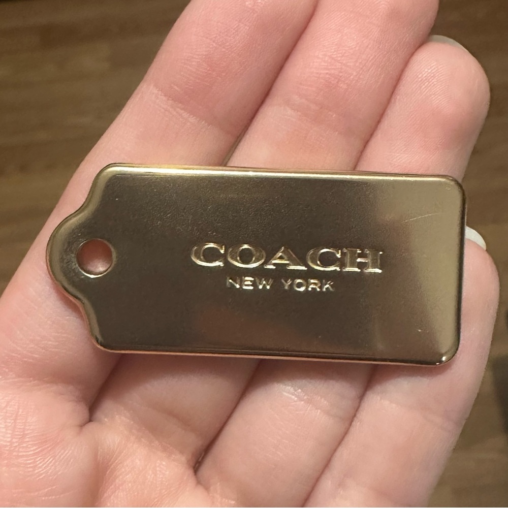 Coach Metallic Gold Bag Tag